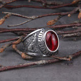 THE RED WOLF Steel Ring The Dragon Shop