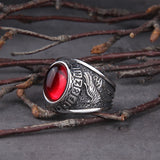 THE RED WOLF Steel Ring The Dragon Shop