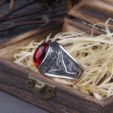 THE RED WOLF Steel Ring The Dragon Shop