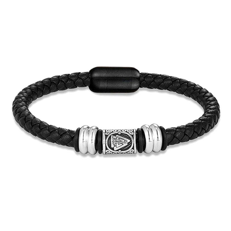 Norse Rider Leather Bracelet The Dragon Shop