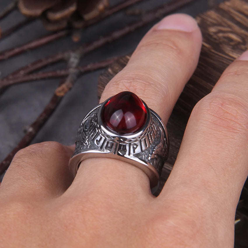 THE RED WOLF Steel Ring