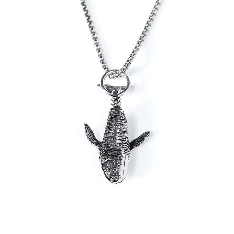 IN THE DEPTHS Steel Necklace The Dragon Shop