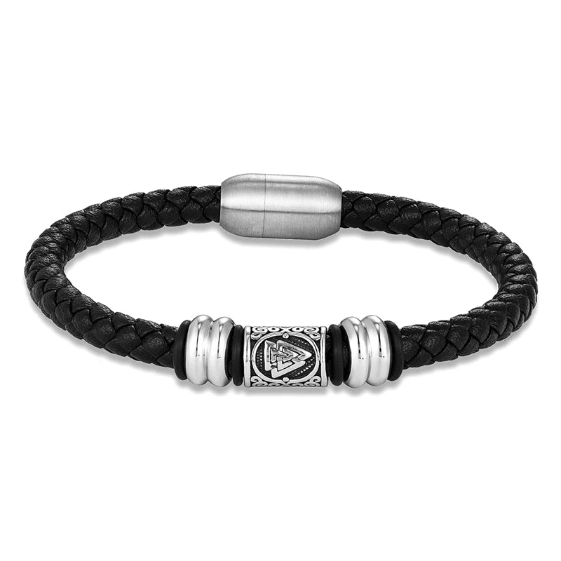 Norse Rider Leather Bracelet The Dragon Shop