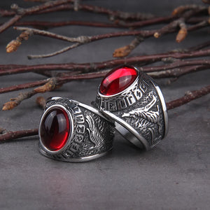 THE RED WOLF Steel Ring