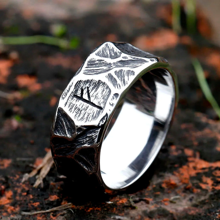 Nordic Rune Steel Ring - The Dragon Shop