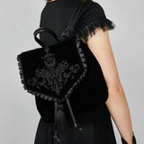 Dark Scarlett Velvet Handbag The Dragon Shop