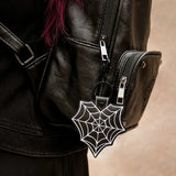 Spider's Heart Leather Keychain The Dragon Shop