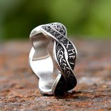 Runic Guardian Steel Ring - The Dragon Shop