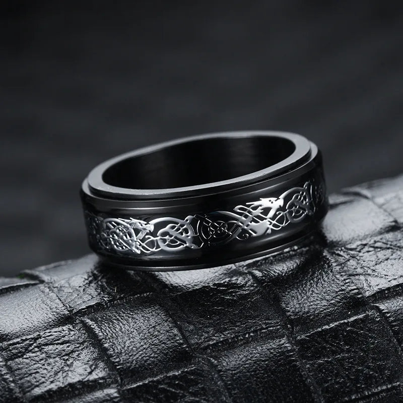 Nordic Dragon Fidget Ring - The Dragon Shop