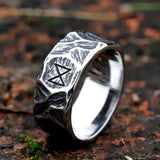 Nordic Rune Steel Ring - The Dragon Shop