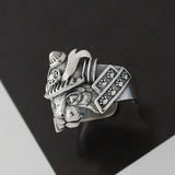 Samurai Cat Metal Ring The Dragon Shop