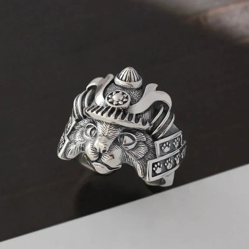 Samurai Cat Metal Ring The Dragon Shop