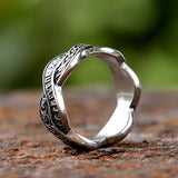 Runic Guardian Steel Ring - The Dragon Shop