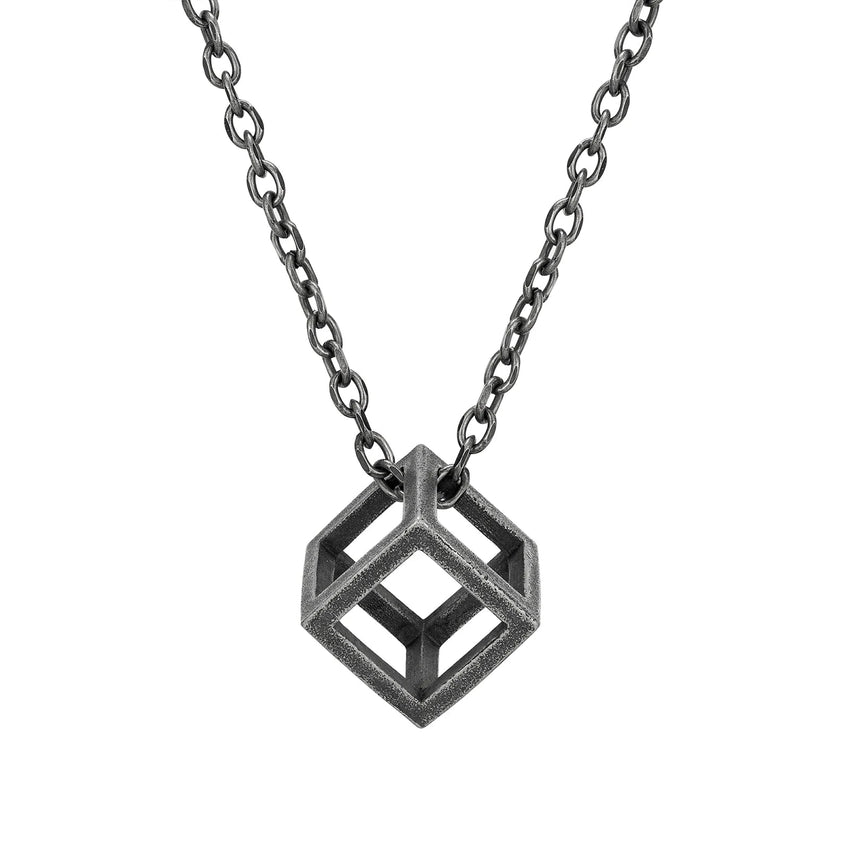 THE CUBE Stainless Steel Necklace The Dragon Shop