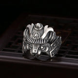 Samurai Cat Metal Ring The Dragon Shop