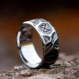 Nordic Rune Steel Ring - The Dragon Shop