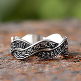 Runic Guardian Steel Ring - The Dragon Shop